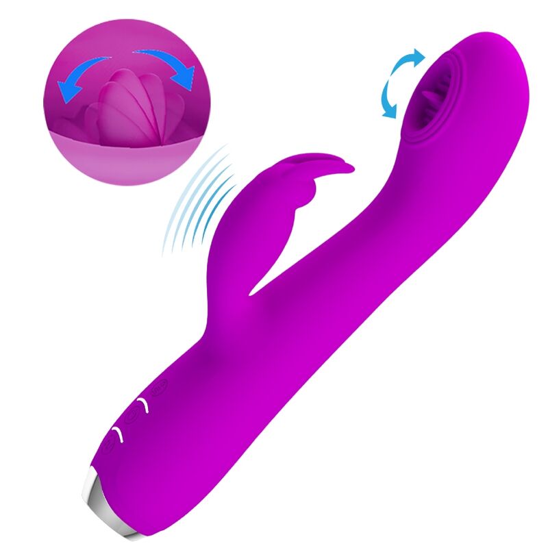 PRETTY LOVE - RACHEL VIBRADOR RECARGABLE CON SUCCIONADOR MORADO PRETTY LOVE C-TYPE