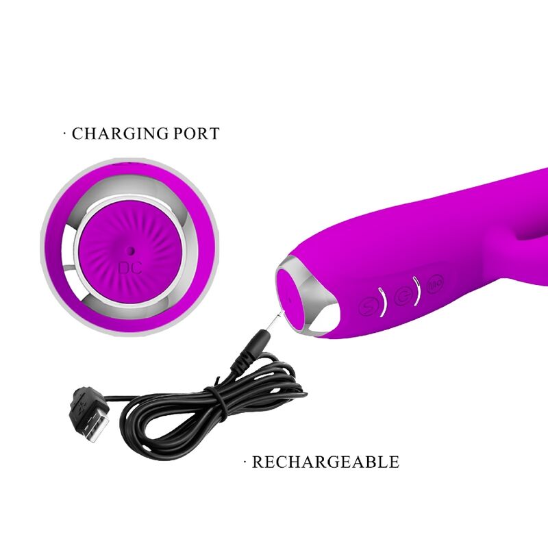 PRETTY LOVE - REGINA VIBRADOR-SUCCIONADOR RECARGABLE MORADO PRETTY LOVE C-TYPE
