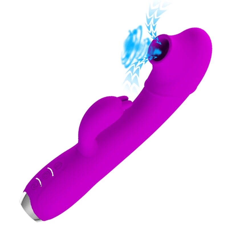 PRETTY LOVE - REGINA VIBRADOR-SUCCIONADOR RECARGABLE MORADO PRETTY LOVE C-TYPE