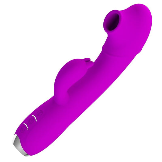 PRETTY LOVE - REGINA VIBRADOR-SUCCIONADOR RECARGABLE MORADO PRETTY LOVE C-TYPE