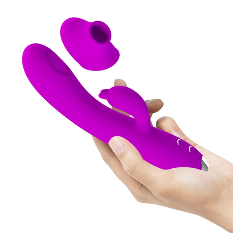 PRETTY LOVE - REGINA VIBRADOR-SUCCIONADOR RECARGABLE MORADO PRETTY LOVE C-TYPE