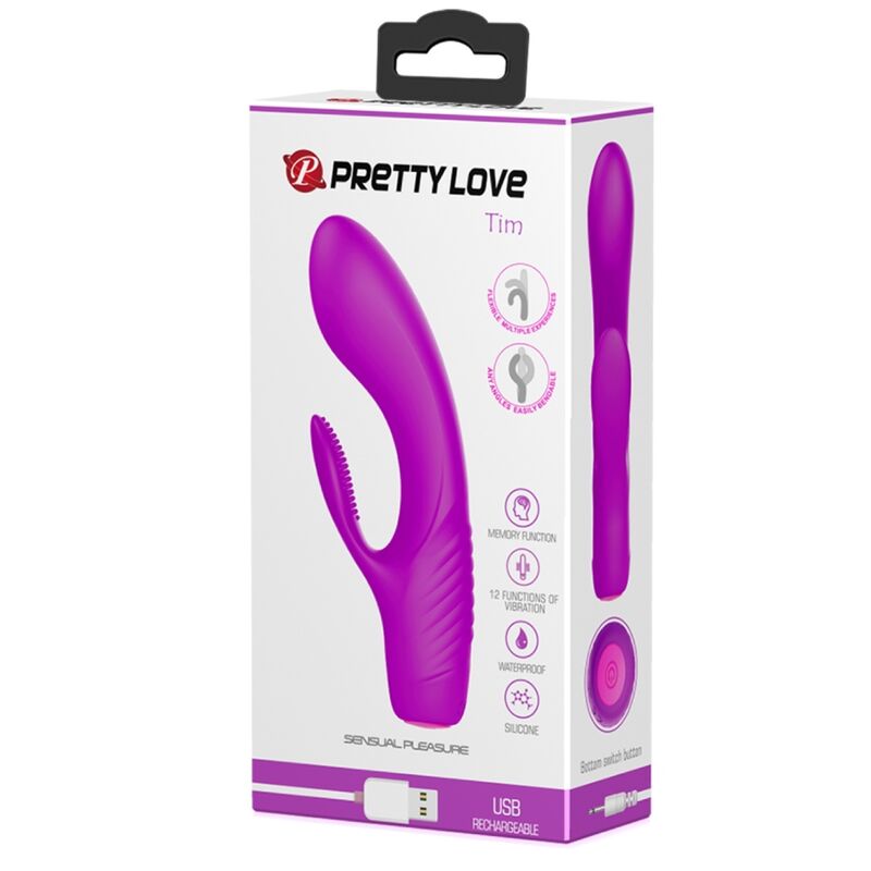 PRETTY LOVE - TIM VIBRADOR RECARGABLE MORADO PRETTY LOVE FLIRTATION