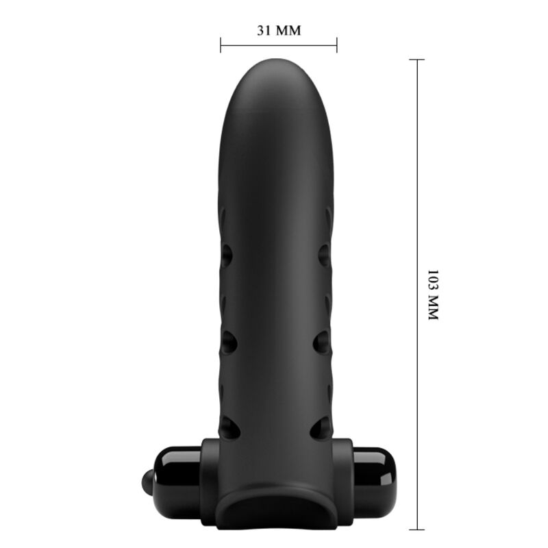 PRETTY LOVE - VANCE FUNDA DEDO VIBRADOR CONEJO NEGRO PRETTY LOVE MALE