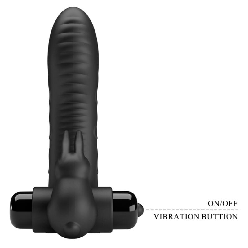 PRETTY LOVE - VANCE FUNDA DEDO VIBRADOR CONEJO NEGRO PRETTY LOVE MALE