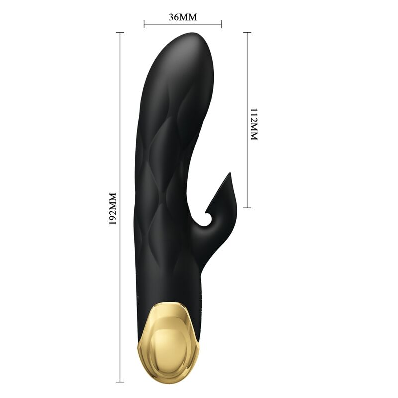 PRETTY LOVE - VIBRADOR DE LUJO BAÑADO EN ORO RECARGABLE NEGRO PRETTY LOVE C-TYPE