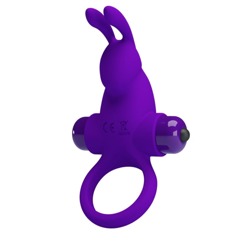 PRETTY LOVE - ANILLO VIBRADOR I CONEJO PARA PENE MORADO PRETTY LOVE MALE