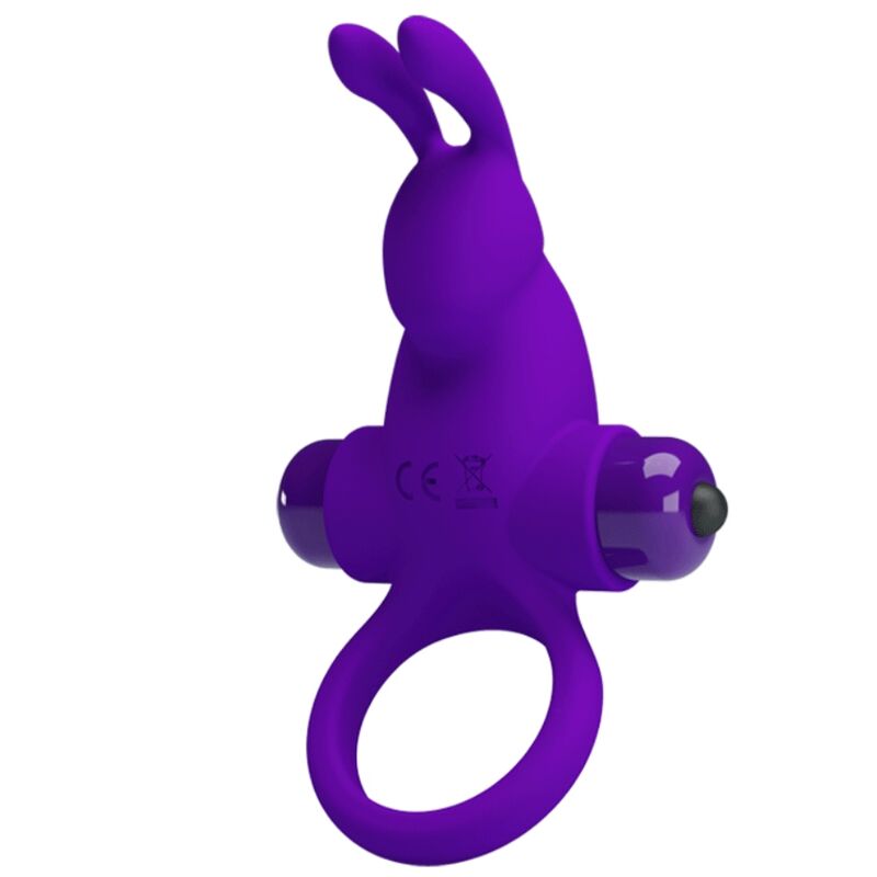 PRETTY LOVE - ANILLO VIBRADOR I CONEJO PARA PENE MORADO PRETTY LOVE MALE