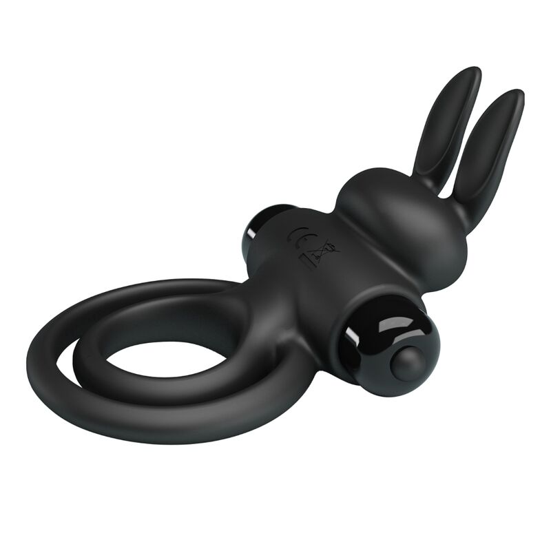PRETTY LOVE - ANILLO VIBRADOR III CONEJO PARA PENE NEGRO PRETTY LOVE MALE