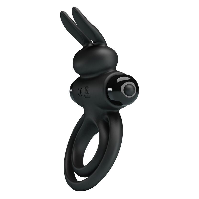 PRETTY LOVE - ANILLO VIBRADOR III CONEJO PARA PENE NEGRO PRETTY LOVE MALE