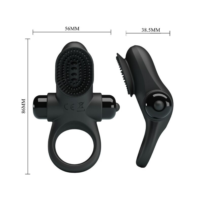 PRETTY LOVE - ANILLO VIBRADOR II PARA PENE NEGRO PRETTY LOVE MALE