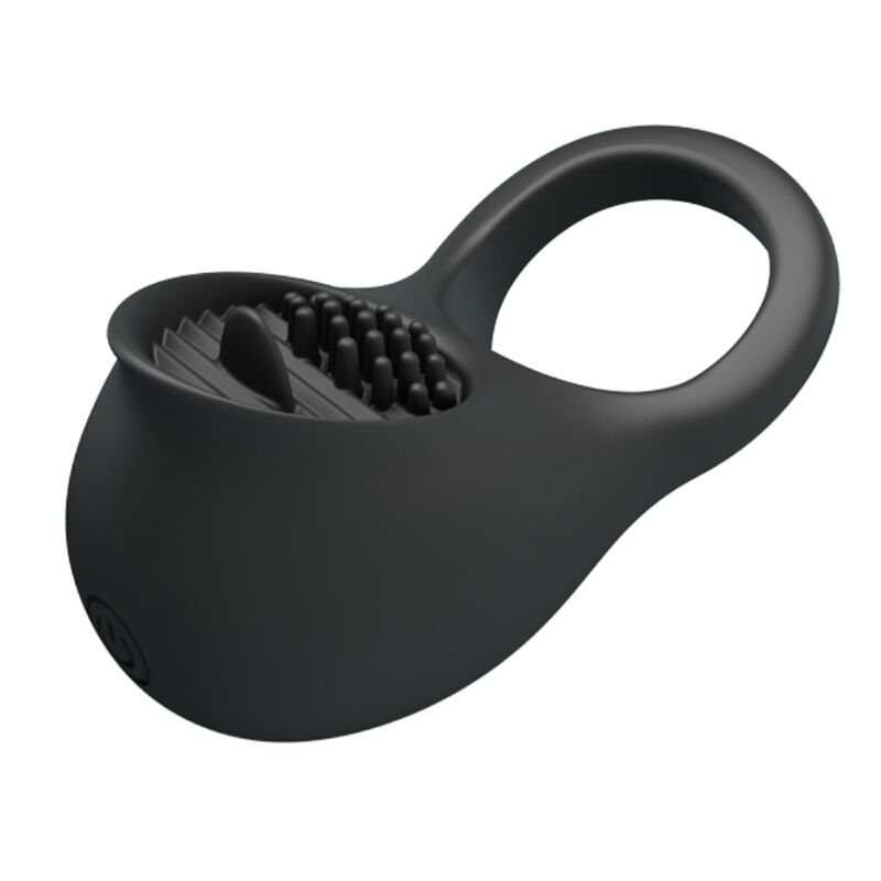 PRETTY LOVE - ANILLO VIBRADOR PARA PENE CON LENGUA NEGRO PRETTY LOVE MALE