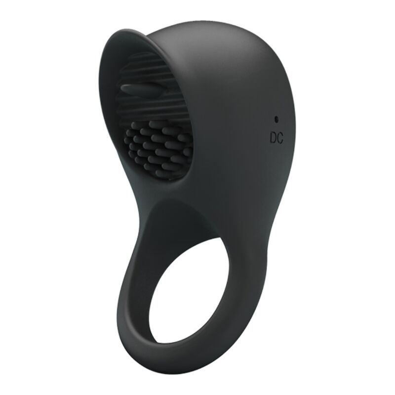 PRETTY LOVE - ANILLO VIBRADOR PARA PENE CON LENGUA NEGRO PRETTY LOVE MALE