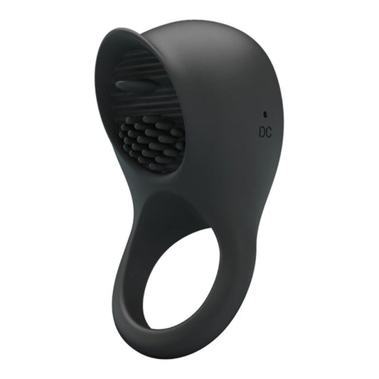 PRETTY LOVE - ANILLO VIBRADOR PARA PENE CON LENGUA NEGRO PRETTY LOVE MALE