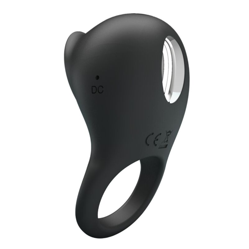PRETTY LOVE - ANILLO VIBRADOR PARA PENE CON LENGUA NEGRO PRETTY LOVE MALE