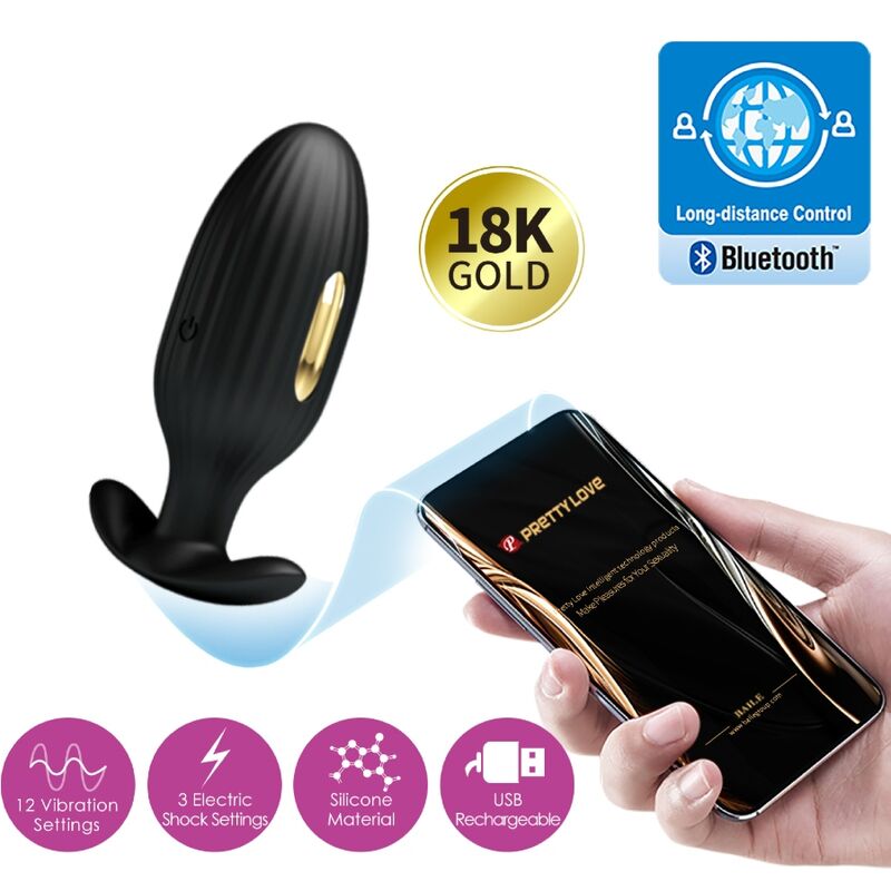 PRETTY LOVE - JEFFERSON PLUG ANAL CONTROLADO POR APP NEGRO PRETTY LOVE BOTTOM