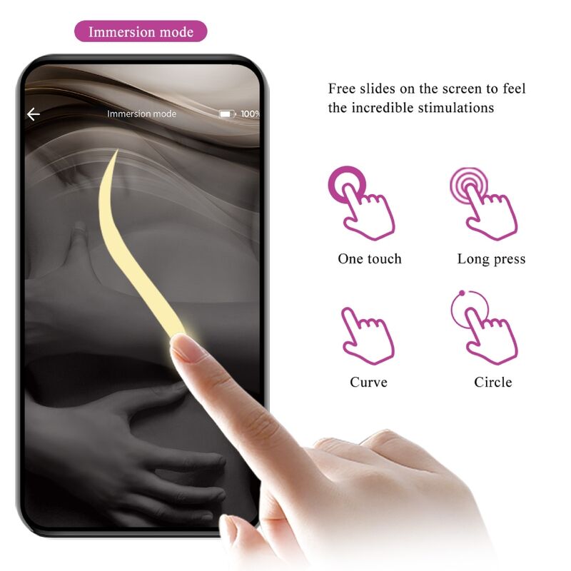 PRETTY LOVE - NYMPH HUEVO VIBRADOR CONTROLADO POR APP VIOLETA PRETTY LOVE BOTTOM