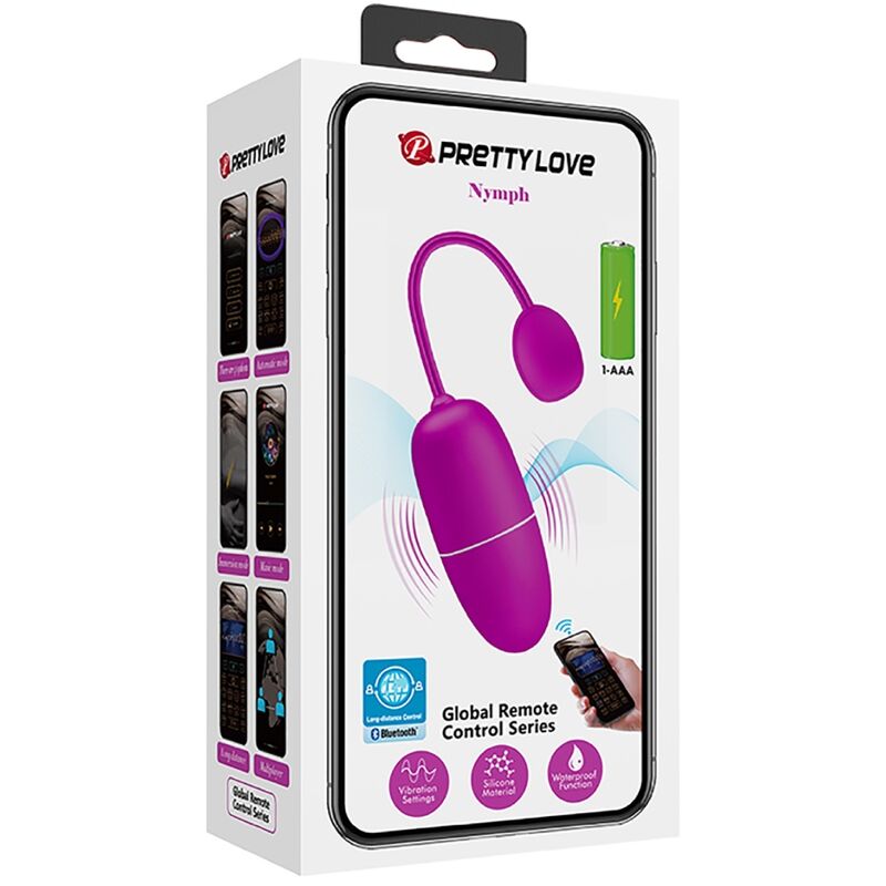 PRETTY LOVE - NYMPH HUEVO VIBRADOR CONTROLADO POR APP VIOLETA PRETTY LOVE BOTTOM