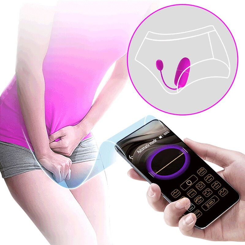 PRETTY LOVE - NYMPH HUEVO VIBRADOR CONTROLADO POR APP VIOLETA PRETTY LOVE BOTTOM