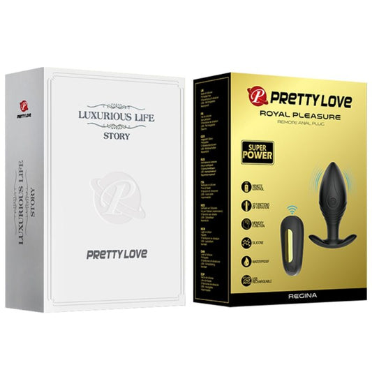 PRETTY LOVE - REGINA PLUG ANAL VIBRADOR RECARGABLE NEGRO PRETTY LOVE BOTTOM