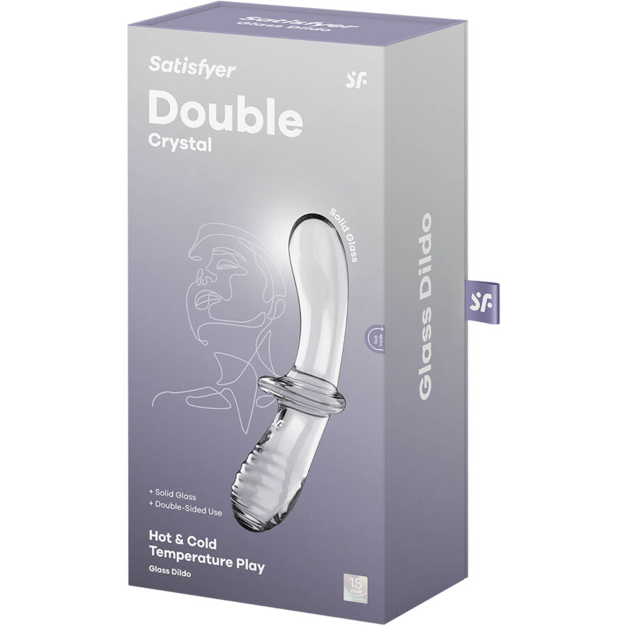 SATISFYER - DOUBLE CRYSTAL DILDO TRANSPARENTE SATISFYER CRYSTAL