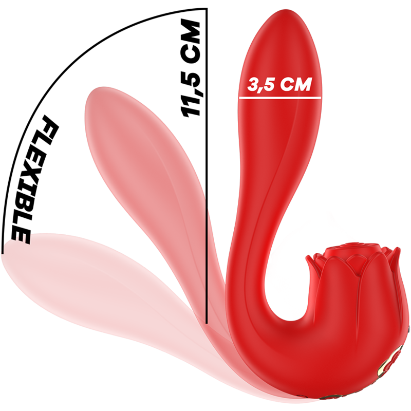 MIA - SELENA ESTIMULADOR VIBRATING + TAPPING ROJO MIA