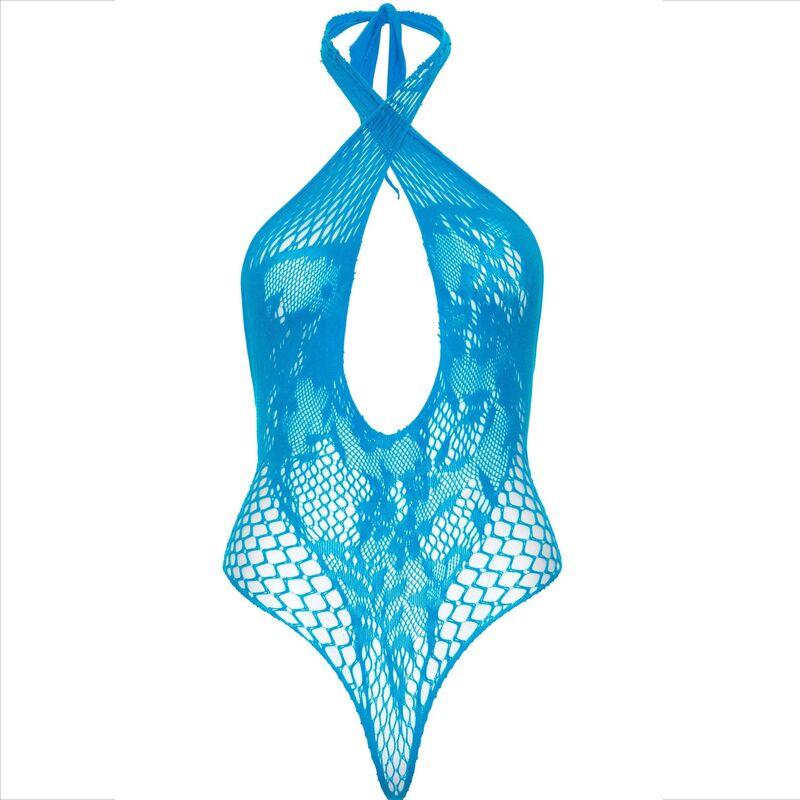 LEG AVENUE - TEDDY HALTER CON ENCAJE AZUL LEG AVENUE TEDDIES