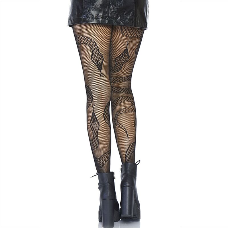 LEG AVENUE - MEDIAS DE RED SERPIENTES NEGRO LEG AVENUE HOSIERY