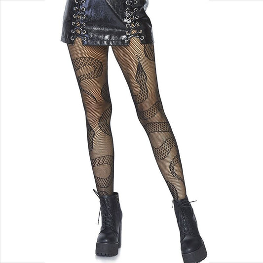 LEG AVENUE - MEDIAS DE RED SERPIENTES NEGRO LEG AVENUE HOSIERY