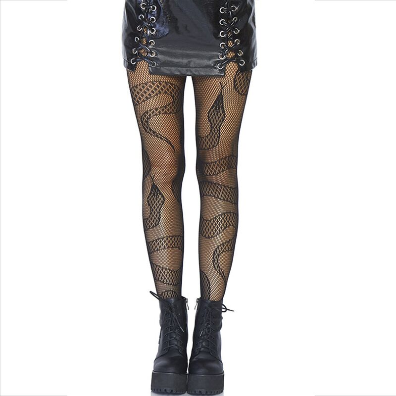 LEG AVENUE - MEDIAS DE RED SERPIENTES NEGRO LEG AVENUE HOSIERY