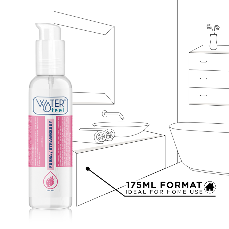WATERFEEL - LUBRICANTE BASE AGUA FRESA 175 ML WATERFEEL