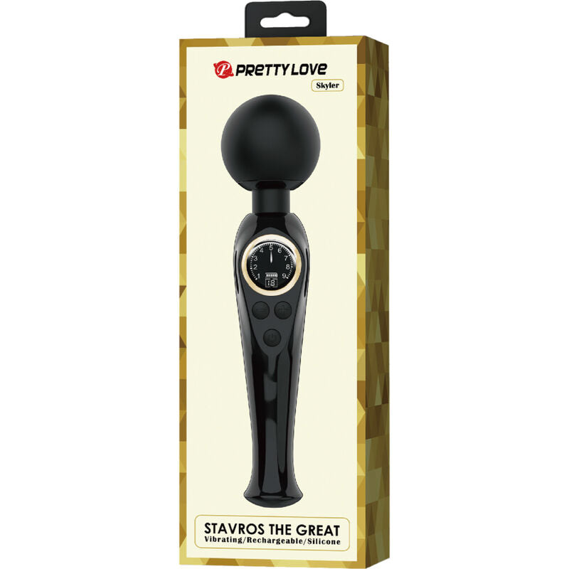 PRETTY LOVE - SKYLER VIBRADOR WAND NEGRO PRETTY LOVE LED