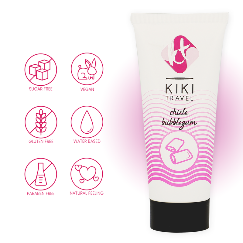 KIKÍ TRAVEL - LUBRICANTE SABOR A CHICLE 50 ML KIKÍ TRAVEL