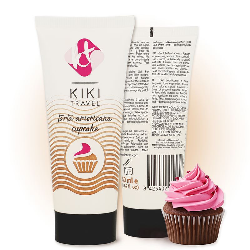 KIKÍ TRAVEL - GEL DESLIZANTE SABOR A TARTA AMERICANA CUPCAKE 50 ML KIKÍ TRAVEL