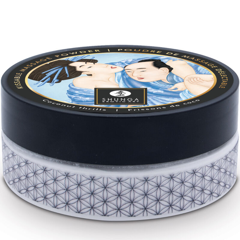 SHUNGA - KIT POLVOS DE MASAJE COMESTIBLE COCO SHUNGA BODY POWER
