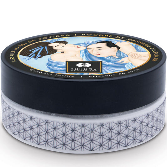 SHUNGA - KIT POLVOS DE MASAJE COMESTIBLE COCO SHUNGA BODY POWER