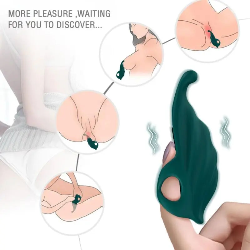 ARMONY - DEDAL ESTIMULADOR & VIBRADOR VERDE ARMONY STIMULATORS