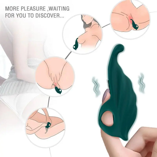ARMONY - DEDAL ESTIMULADOR & VIBRADOR VERDE ARMONY STIMULATORS