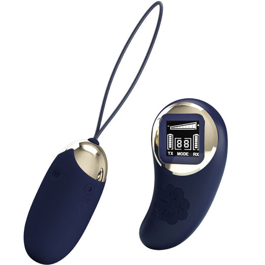 PRETTY LOVE - MINA HUEVO VIBRADOR CONTROL REMOTO AZUL PRETTY LOVE LED