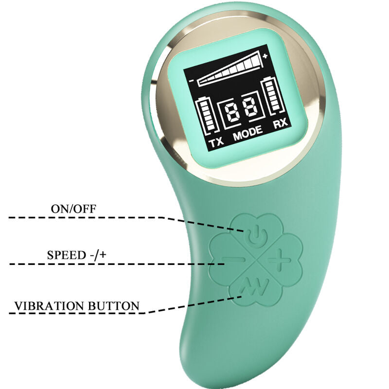 PRETTY LOVE - MINA HUEVO VIBRADOR CONTROL REMOTO VERDE PRETTY LOVE LED