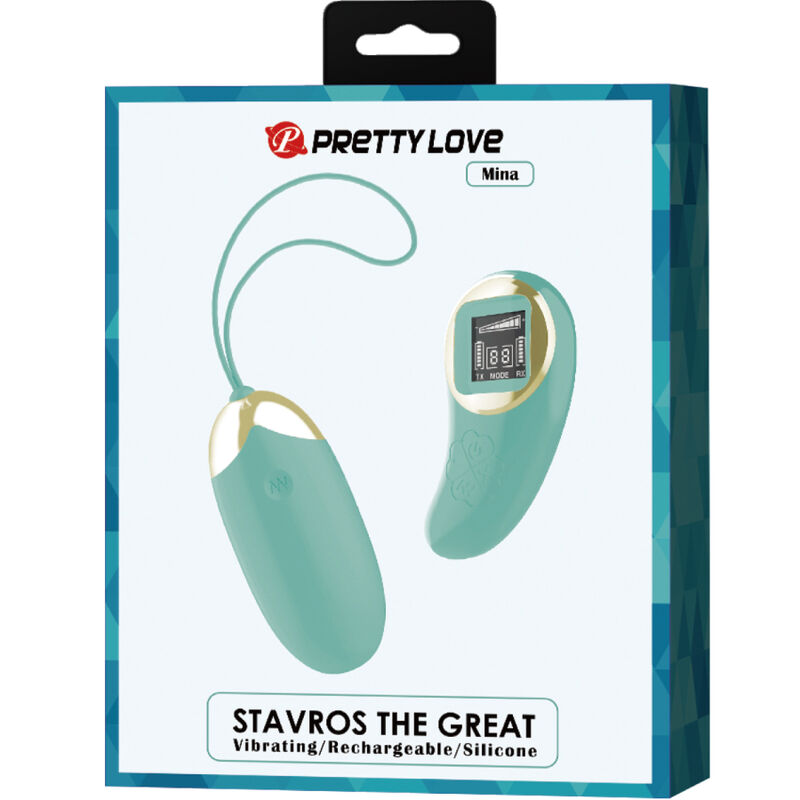 PRETTY LOVE - MINA HUEVO VIBRADOR CONTROL REMOTO VERDE PRETTY LOVE LED