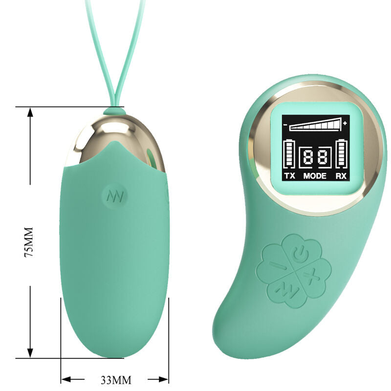 PRETTY LOVE - MINA HUEVO VIBRADOR CONTROL REMOTO VERDE PRETTY LOVE LED