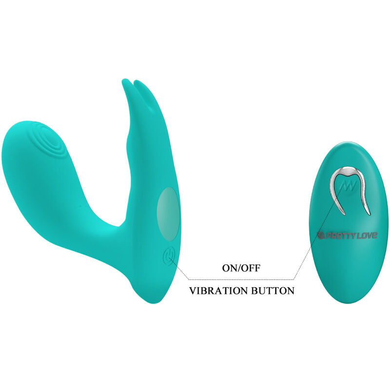 PRETTY LOVE - IDABELLE VIBRATION & PULSATION CONTROL REMOTO AZUL PRETTY LOVE BOTTOM