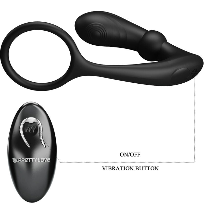 PRETTY LOVE - WARREN ANILLO & VIBRADOR ANAL NEGRO PRETTY LOVE BOTTOM