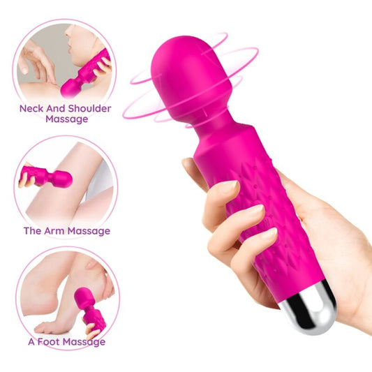 ARMONY - POSTMAN MASAJEADOR & VIBRADOR CABEZA FLEXIBLE FUCSIA ARMONY MASSAGERS