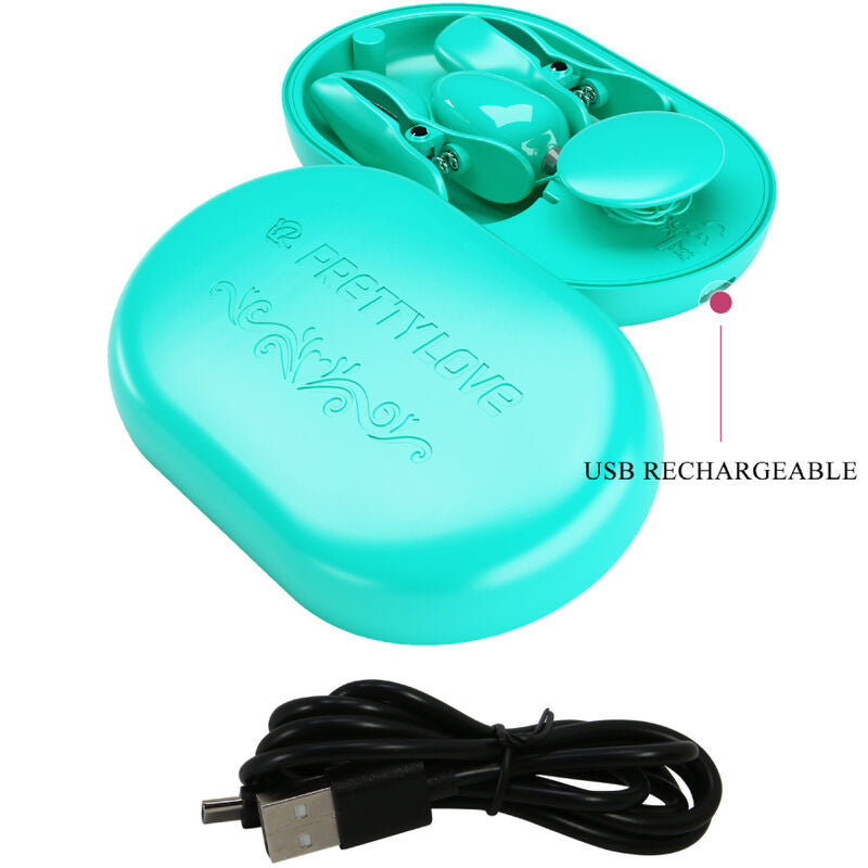 PRETTY LOVE - SURPRISE BOX PINZAS ELECTRO ESTIMULACION AZUL PRETTY LOVE FLIRTATION
