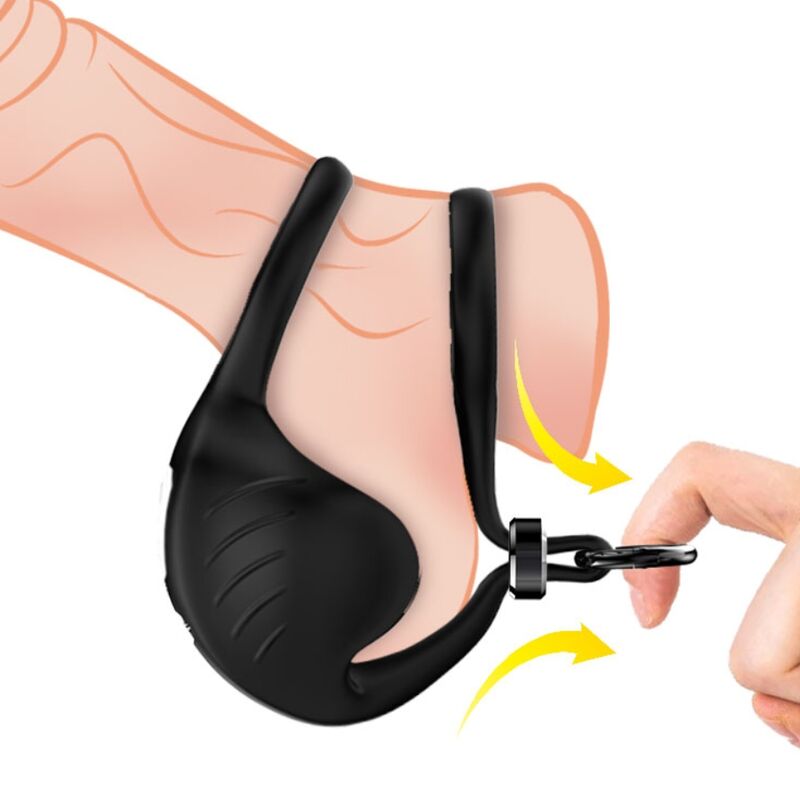 ARMONY - MANTA ANILLO VIBRADOR TESTICULOS CONTROL REMOTO NEGRO ARMONY FOR HIM