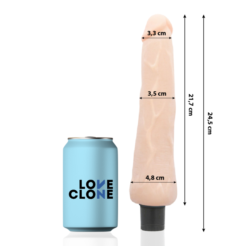 LOVECLONE - RAGNAR VIBRADOR REALISTICO  SELF LUBRICATION 24.5 CM -O- 3.5 CM LOVECLONE