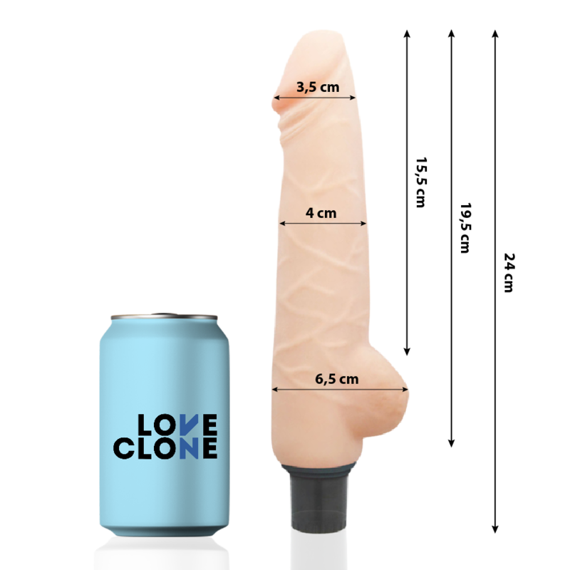 LOVECLONE - HARALD VIBRADOR REALISTICO SELF LUBRICATION 24 CM -O- 4 CM LOVECLONE