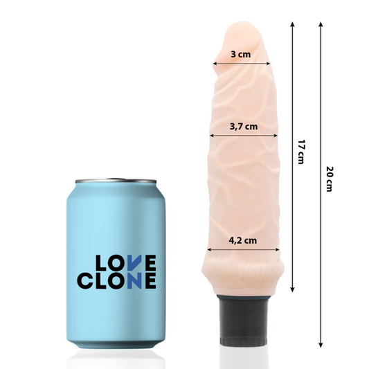 LOVECLONE - IVAR VIBRADOR REALISTICO  SELF LUBRICATION 20 CM -O- 3.7 CM LOVECLONE
