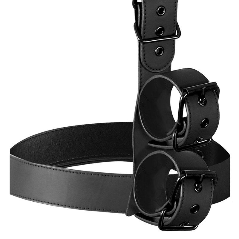 FETISH SUBMISSIVE BONDAGE - CONJUNTO DE SUJECIÓN PARA EL CUERPO DE CUELLO Y MUÑEQUERAS FETISH SUBMISSIVE BONDAGE